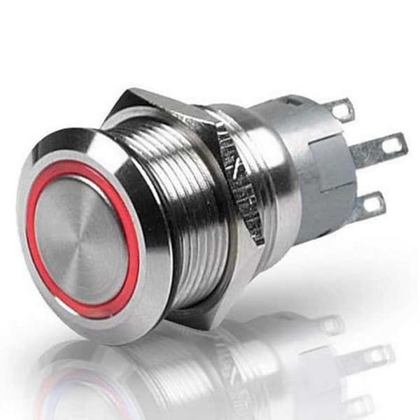 Hella Marine Ruostumattomasta Teräksestä Valmistettu Led-kytkin 24v Hopeinen