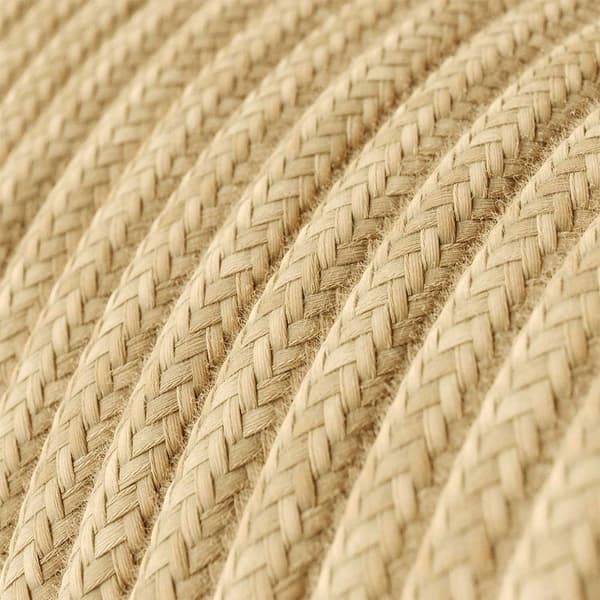 Creative Cables Hängande Lampa Textil Raffia Cylinder 1.2 M Brun