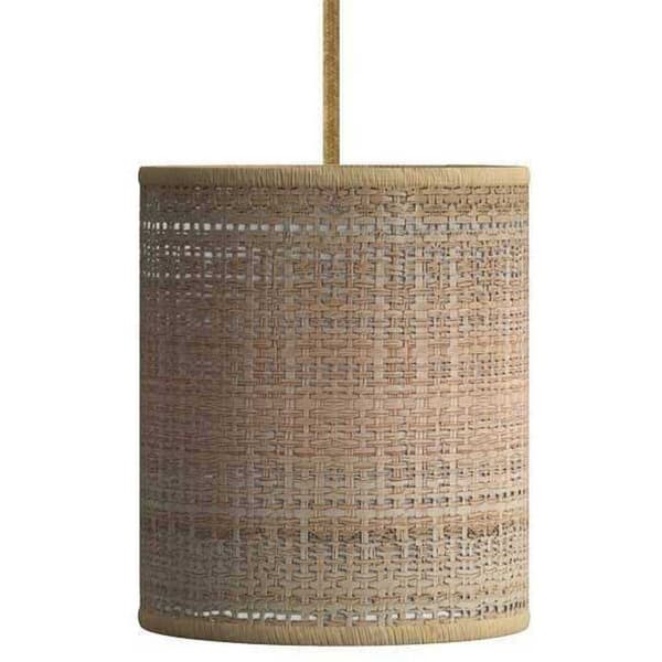 Creative Cables Hängande Lampa Textil Raffia Cylinder 1.2 M Brun