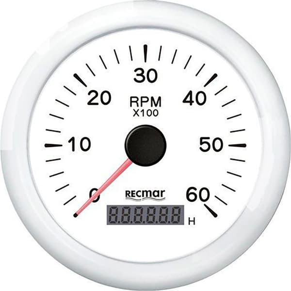 Recmar Kierroslukumittari 0-6000 Rpm Valkoinen 100 mm
