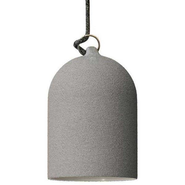 Creative Cables Hængende Lampe Tekstil Mini Campana Xs 1.2 M Med Bombilla Grå