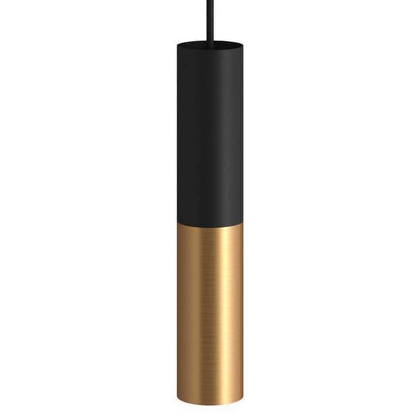 Creative Cables Hængende Lampe Textil Doble Tub-e14 Gylden