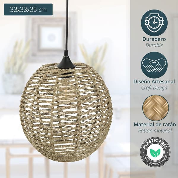 Atmosphera Hængende Lampe Rattan Beige