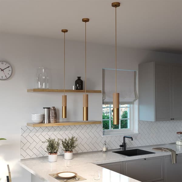Creative Cables Hängande Lampa Textil Dubbel Tub-e14 1.9 M Guld