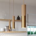 Miniatyrbild 4 av 7: Creative Cables Hängande Lampa Textil Dubbel Tub-e14 1.9 M Guld