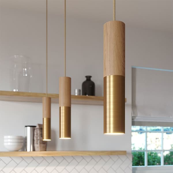 Creative Cables Hängande Lampa Textil Dubbel Tub-e14 1.9 M Guld