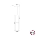 Miniatyrbild 7 av 7: Creative Cables Hängande Lampa Textil Dubbel Tub-e14 1.9 M Guld