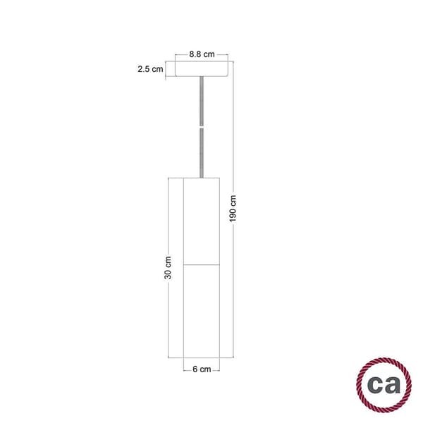 Creative Cables Hängande Lampa Textil Dubbel Tub-e14 1.9 M Guld