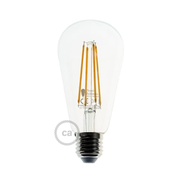 Creative Cables Textil Hängande Lampa Ghostbell 1.2 M Med Ljus Glödlampa Svart