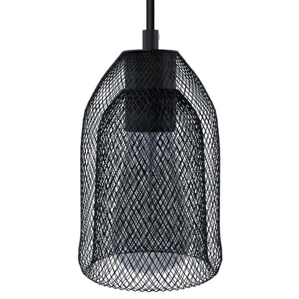 Creative Cables Textil Hängande Lampa Ghostbell 1.2 M Med Ljus Glödlampa Svart