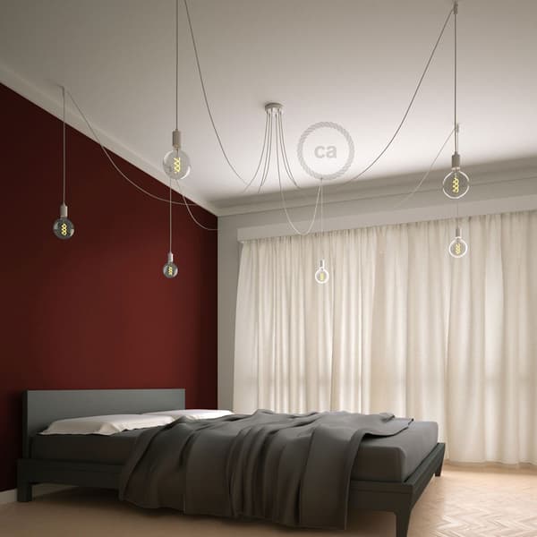 Creative Cables Spindel Hängande Lampa Faller 6 Vit