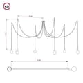 Miniatyrbild 6 av 6: Creative Cables Spindel Hängande Lampa Faller 6 Vit