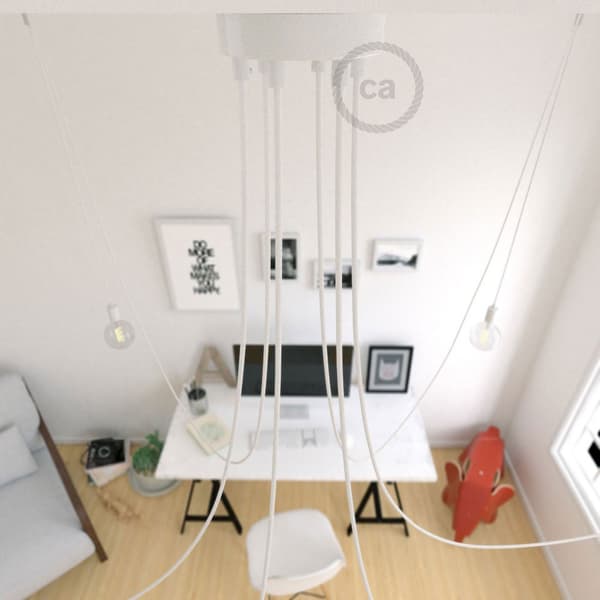 Creative Cables Spindel Hängande Lampa Faller 6 Vit