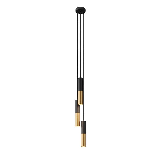 Creative Cables Hængende Lampe Doble Tub-e14 3 Fald Sort
