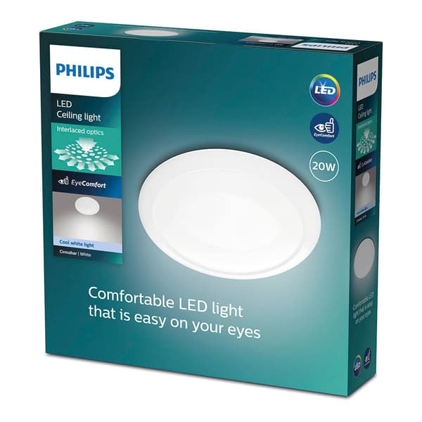 Philips Led Loftslys Cinnabar 20w 2000lumen 4000k 40.4 Cm Hvid Hvid