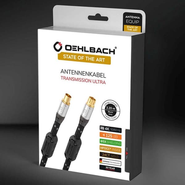 Oehlbach Antenne Ledning D1c22525 10 M Sort