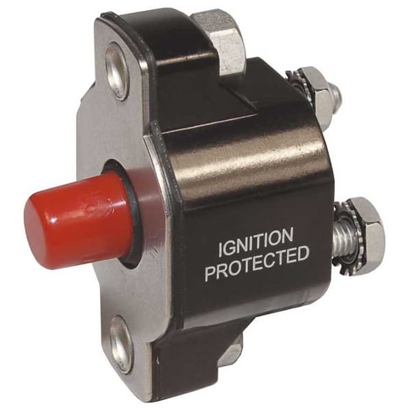 Blue Sea Systems Medium Duty Push Button Reset-only Musta 60 A