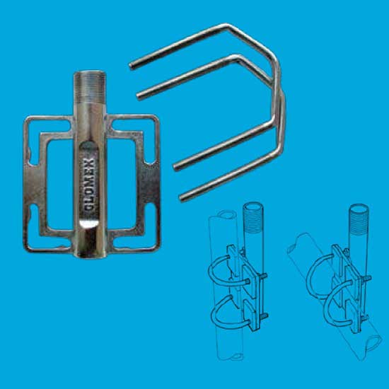 Glomex Rørmonteringsbeslag 22 80 Mm 80 Mm Søvfarvet For PRA108 / PRA110