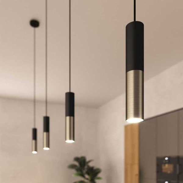 Creative Cables Hængende Lampe Textil Doble Tub-e14 Med Lys Pære Søvfarvet