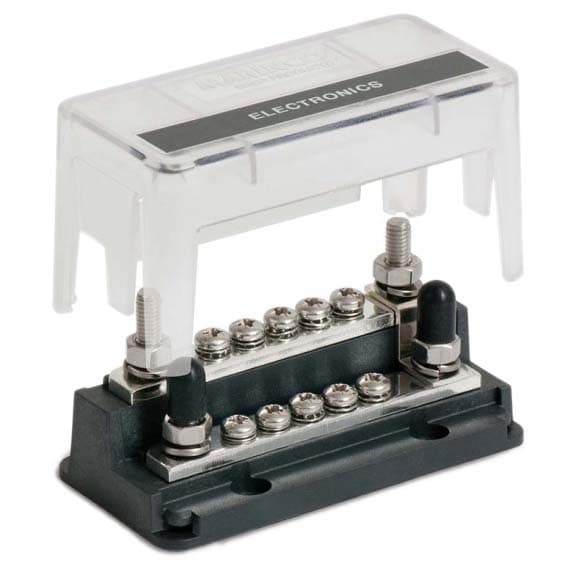 Bep Marine Pro Installer 10 Way Z Busbar With Cover Musta,Hopeinen 10-Way
