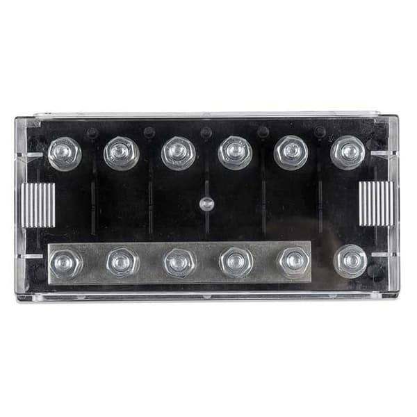 Victron Energy Pidin 6-way Mega-fuse Hopeinen