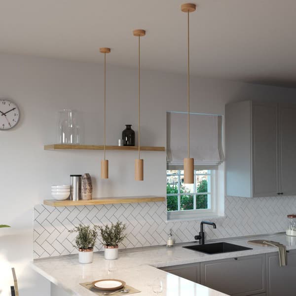 Creative Cables Hængende Lampe Tekstil Tub-e14 1.9 M Brun