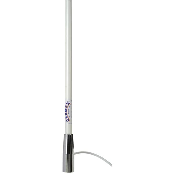 Glomex Vhf Chromed Base 3db Antenna Valkoinen