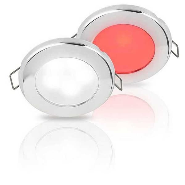 Hella Marine Rustfrit Stål Rød/hvid Led-lys Euroled 75 3w 120 Mm Transparent 190 Lumens