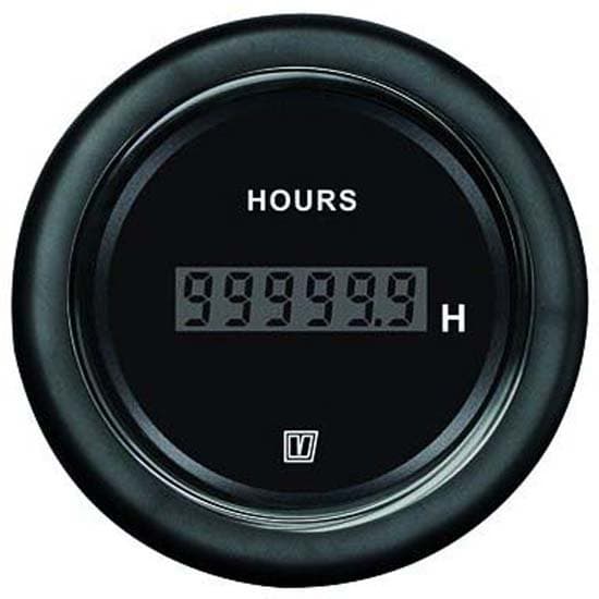 Vetus Timetæller 12-24v Sort 52 mm