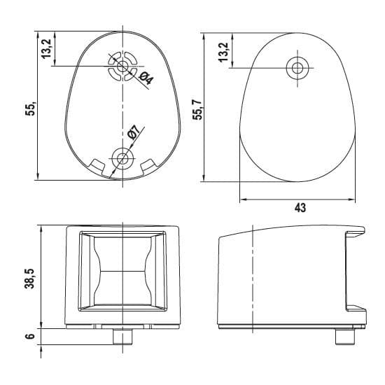 Lalizas Fos Led 12 Stern Deck Hvid