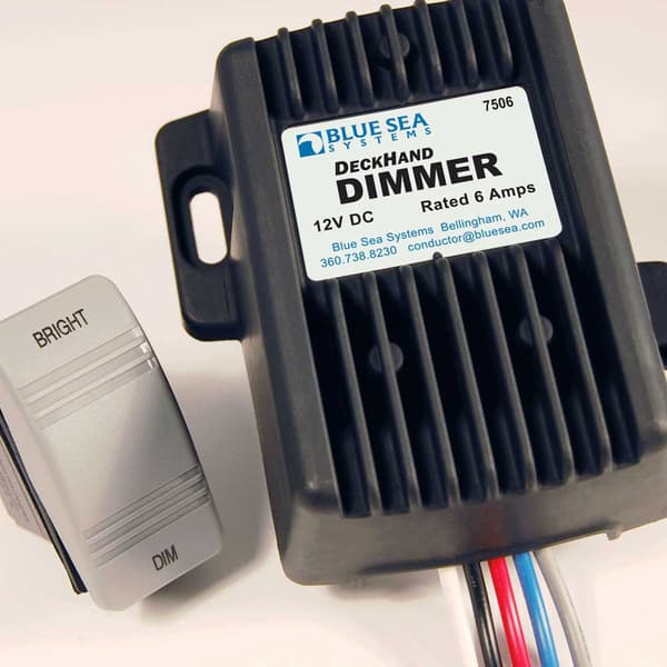 Blue Sea Systems Deckhand Dimmer 6a 12v Musta