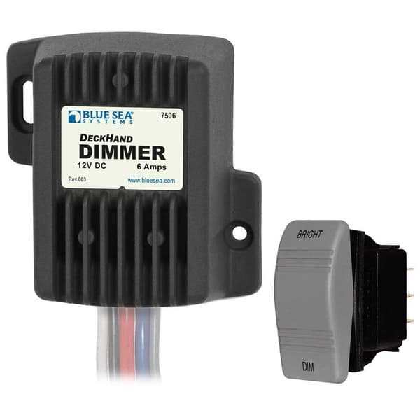 Blue Sea Systems Deckhand Dimmer 6a 12v Musta