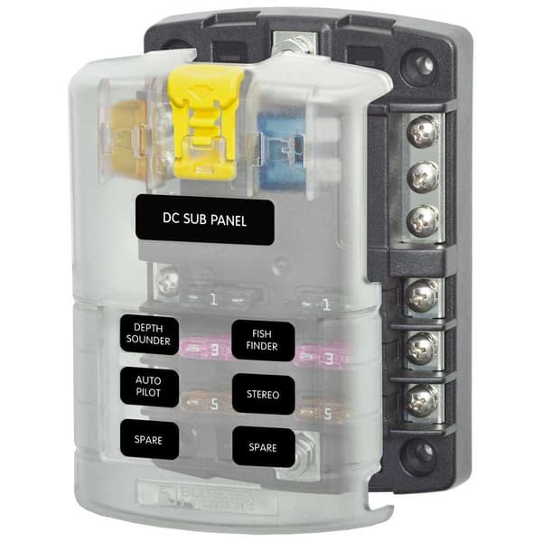 Blue Sea Systems Ato Fuse Block 6 Position Musta