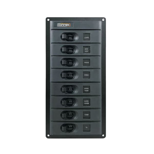 Plastimo Vesitiivis Sähköpaneeli Connex 8 Piiri Breakers Hopeinen