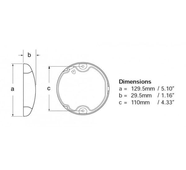 Hella Marine Ruostumattomasta Teräksestä Valmistettu Lämmin Valkoinen/punainen Led-valo Euroled 150 4w Kirkas