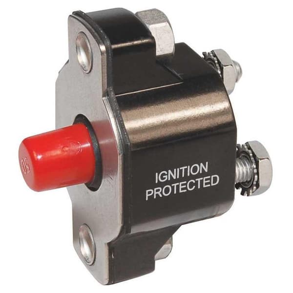 Blue Sea Systems Medium Duty Push Button Reset Only 40a Röd,Svart