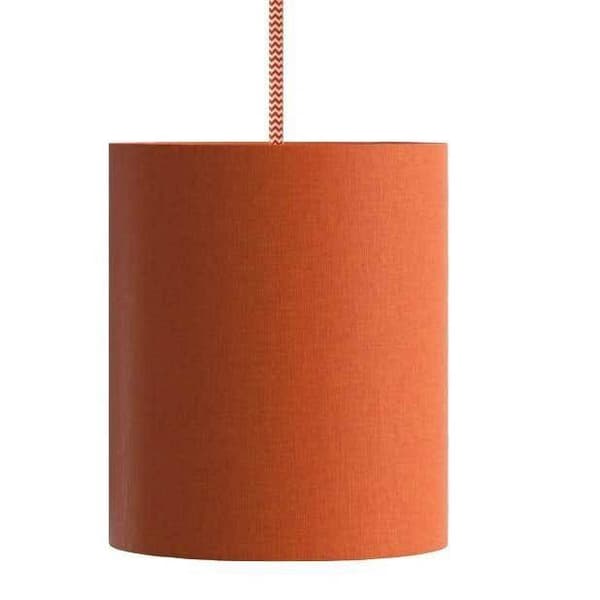 Creative Cables Hängande Lampa Textil Cylinder 1.2 M Med Bombilla Orange