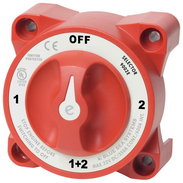 Blue Sea Systems E Series Selector Battery Switch With Afd Rød 4 Way