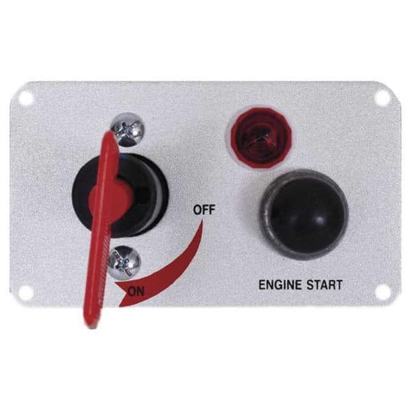 Euromarine Afbryderpanel Med Kontaktor 30a 12v  66 x 113 mm