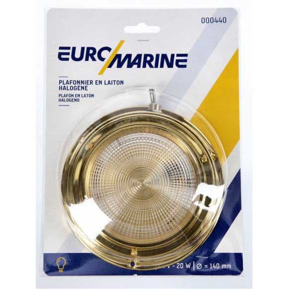 Euromarine Rund Loftslampe I Messing 20w  140 x 40 mm