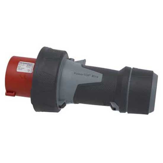 Mennekes Power Top Xtra 63a Ip67 400v 5 Pylväät Uros Pistoke musta, Harmaa, Punainen
