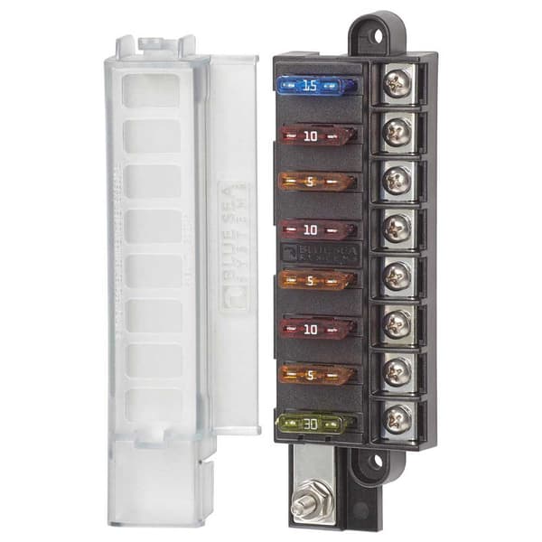 Blue Sea Systems St Blade Compact 5046 8 Kretsar Säkring Blok Durchsichtig