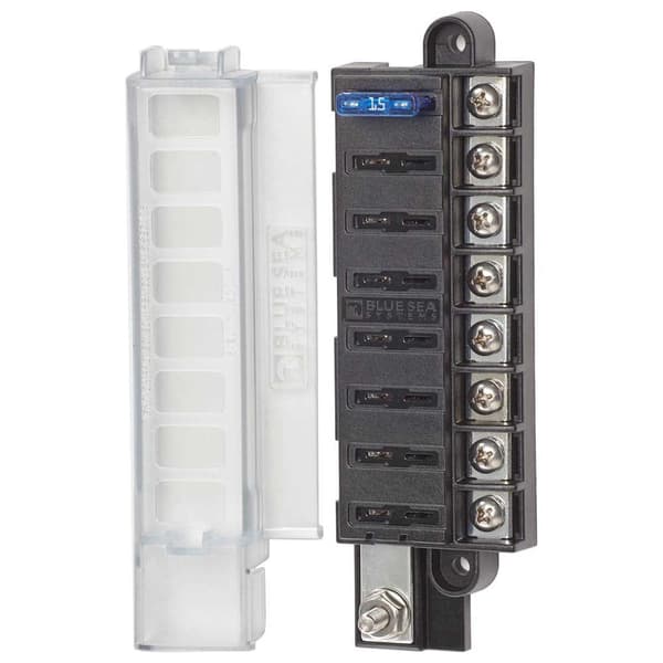 Blue Sea Systems St Blade Compact 5046 8 Kretsar Säkring Blok Durchsichtig