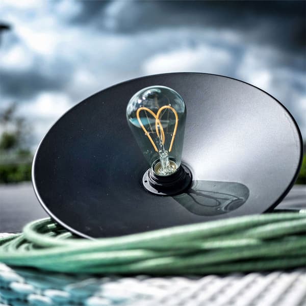 Creative Cables Hængende Lampe Med Lampeskærm Og Pære Eiva Elegant 5 M Sort