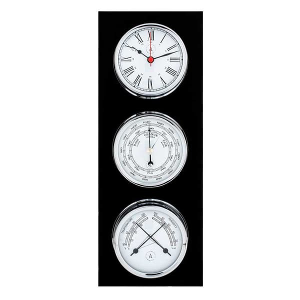 Autonautic Instrumental Vejrstationspanel I Forkromet Messing Atlantic Series  95 mm