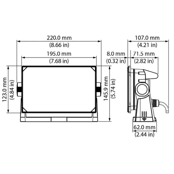 Navico Multifunktions Display Nsx 3009 Transparent 220 x 123 x 107 mm
