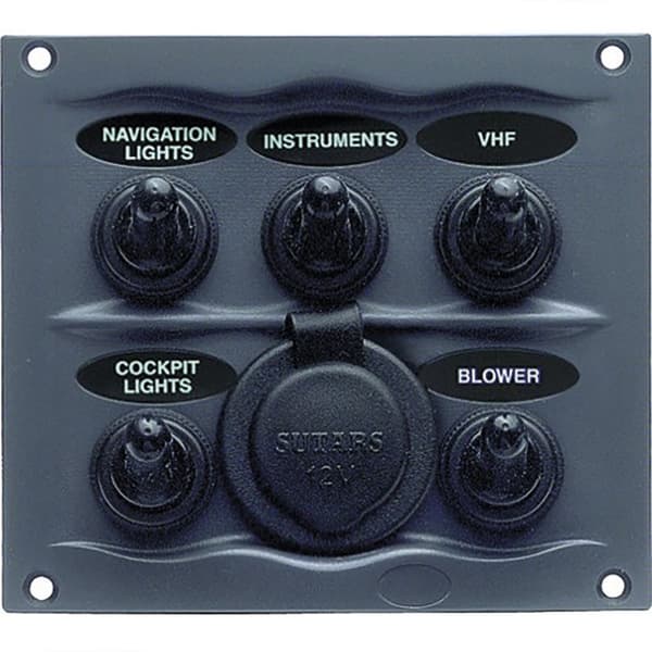 Bep Marine Kontaktpanel Dc Waterproof 5xon-off 16a Blå