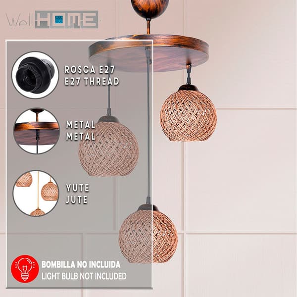 Wellhome Wh1129 Hänglampa Guld