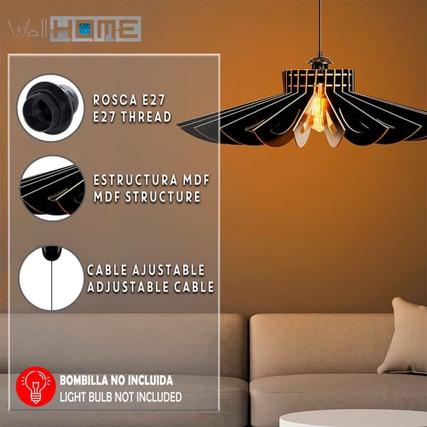 Wellhome Wh1109 Pendellampe 2 Enheder Gylden