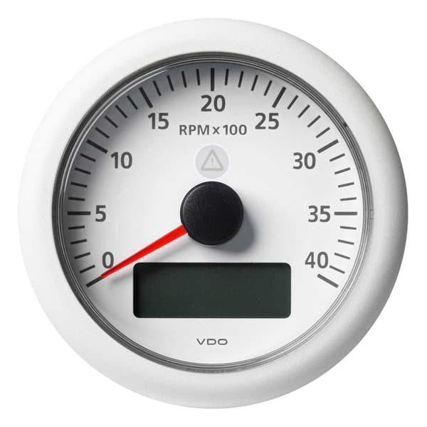 Vdo Yhden Asteikon Pyöreä Kierroslukumittari View Line 0-4000 Rpm Hopeinen 85 mm